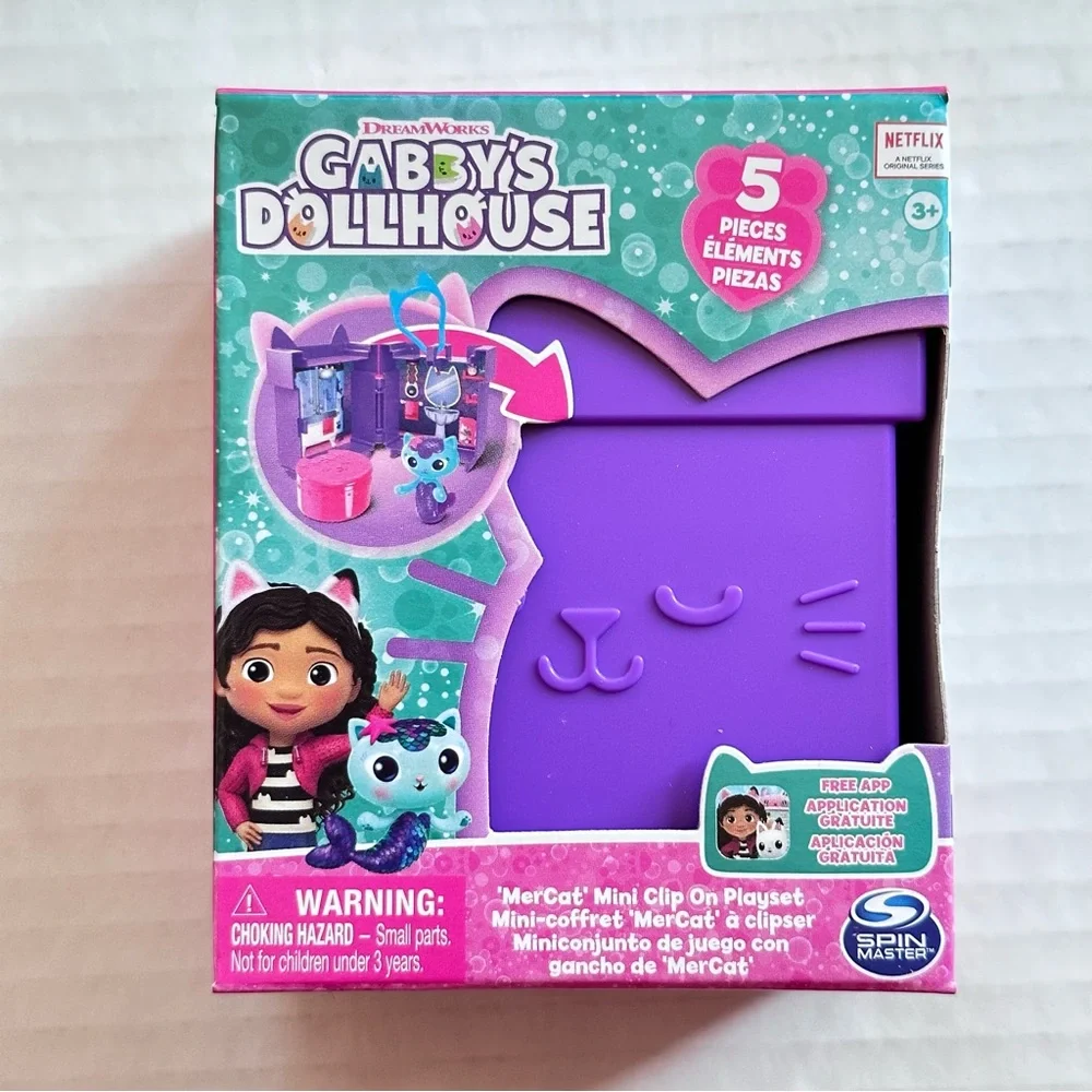 Gabby's Dollhouse, 3 Clip-On Playsets, with Cakey, Baby Box and Mercat Toy NEW - Picture 3 of 10